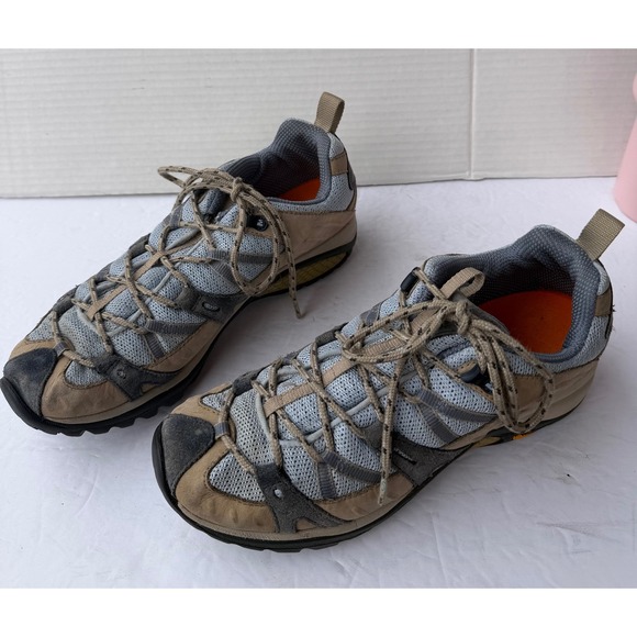 Merrell Shoes - Merrell Siren Tan Gray Vibram Low Top Mesh Lace Up Sport Hiking Sneaker Shoes 9
